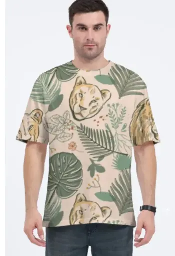 Fulaore  leopard print t-shirt/tee for mens