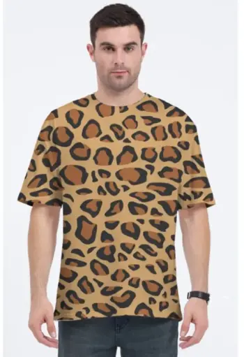 Unisex leopard print oversized tee for mens/women 